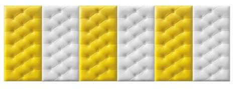 Tv-hintergrundaufkleber, Selbstklebender Wandaufkleber für Die Rückenlehne Am Bett für Die Wanddekoration Im Wohnzimmer und Kinderzimmer ZLRBN(Color:White+Yellow)