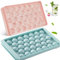 Mini Cubitera Redonda, Pequeña Cubitera con Tapa Mini Círculo para 66 Unidades, Fabricante de Bolas de Hielo para Congelador, Cubitera con Tapa