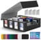 UAONO Trading Card Storage Box für Commander Display, 2400+ MTG Deck Box mit 4 Toploader, TCG Card Case passend für Magic PTCG Sports Cards（Schwarz&Grau）