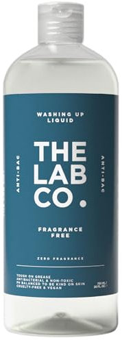 The Lab Co. Washing Up Liquid 750ml antibacterial dishwashing Fragrance Free unscented no perfume for sensitive skin