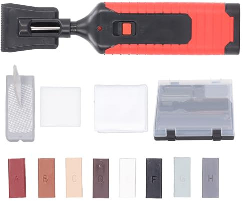 Tile Porcelain Repair Kit Electric Heating Pen 8Pcs Wax Block Set for Stone Crack Gaps Repairing and Refinishing