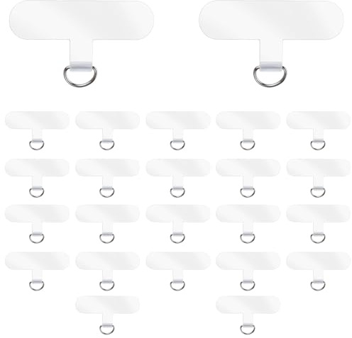 FdcLixuvol 24 Stück Handykette Halterung Universal Pads, Handy AnhängerTransparent Telefon Halteband Patch Handy Lanyard Telefon Patch Ersatzteil für Meisten Smartphones (Ohne Klebstoff)