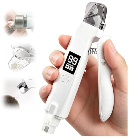 EPROICKS Cortauñas Perro 2 En 1, Diseño De Bajo Ruido | Cortauñas Gato Con Luz, Cortaúñas y Molinillo Integrados, Con Dispositivo De Caja De Almacenamiento