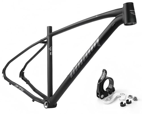 26/27,5Er Mountainbike Rahmen 17''/18''/20'' Aluminium Legierung Scheibenbremse Rahmen Schnellspanner 135Mm QR Hardtail XC MTB Rahmen Black,XL