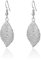 Orecchini pendenti da donna, a forma di foglia, in acciaio inossidabile placcato in oro o argento e Lega, colore: Silver Plated, cod. EH04751