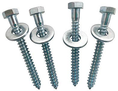Lag Bolts for Wall Mounting a TV - Includes Heavy Duty Bolts and Washers
