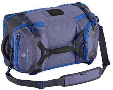Eagle Creek Gear Warrior Travel Pack in Arctic Blue, 2in1 Rucksack und Reisetasche, recyceltes PET-Ripstop Material, robust & wasserbeständig, Handgepäckgröße, 45 L, 55 cm