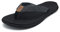 KuaiLu Flip Flops Damen Weich Leder Stoff Zehentrenner Frauen Bade Sandalen Bequeme Breite Füße Badelatschen Yoga Gummi Fußbett Sommer Strand Zehensandalen rutschfest Drinnen Draußen Schwarz 41