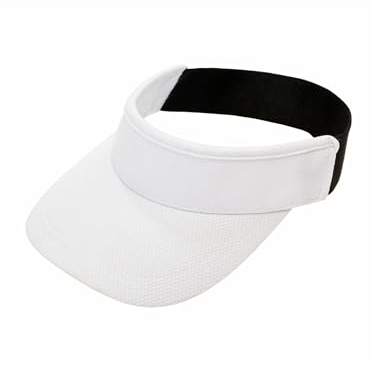 mh michael heinen Damen Visor, Sonnenhut, Sonnenschutz, elastisch sportlich, modern weiß OS