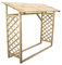 Milani Home s.r.l.s. Legnaia da Esterno Cm 180 X 66 X 152/177 H in Legno di Pino Verniciato in Autoclave Porta Legna Stipo