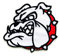TH Head Bulldog Pitbull White Face Cute Cartoon Biker Motorcycle Logo Applique Embroidered Sew on Patch for Backpacks Jeans Jacken Kleidung etc.