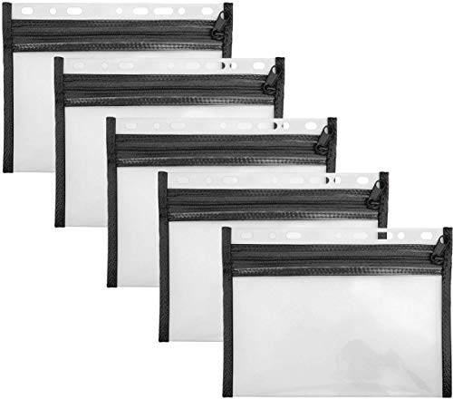 Veloflex Sammelmappe Velobag, Ordnungsmappen Dokumentenmappen, abheftbar (schwarz, XXS, A5 | 5er Pack)