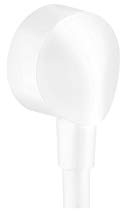 hansgrohe FixFit Handbrause Wandauslass 1/2 Zoll Gewindeanschluss rund modern Unterputz in matt weiß 27458703