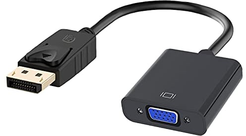 Jsdoin 1080p vergoldeter DP-auf-VGA-Adapter (Stecker auf Buchse), kompatibel mit Lenovo, Dell, HP, ASUS