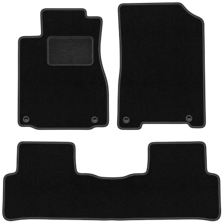 Velours-Fußmatten passend für Honda CR-V IV 2011-2018, Schwarz, LUX | passend für SUV; Velours-Teppich (Polypropylen), ca. 6,5 mm; rutschfest, vormontierte Befestigungen (Typ HND)