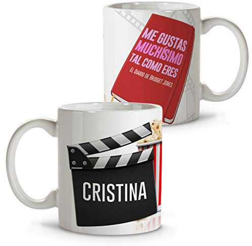 LolaPix Taza San Valentín Personalizada. Regalos con Frases de Cine. Tazas Personalizadas con Nombre. San Valentín, Parejas y Enamorados. Bridget Jones