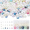 PandaHall 955pcs 5 Größen Imitation Runde Perlen Keine Löcher Perlen Regenbogen Acryl Lose Perlen Mit 20g Perlennietknöpfen Für Die Hochzeit, Party, Hüte Schuhe Kleidung Taschen Röcke DIY Basteln