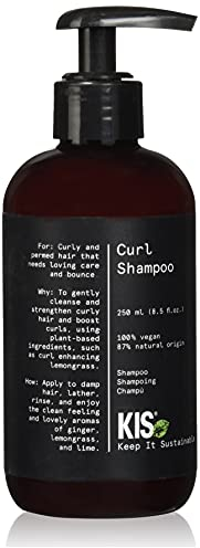 KIS Green Curl - Shampoo - 250ml - lockiges & welliges Haar - 100% Vegane Rezeptur - sulfatfrei