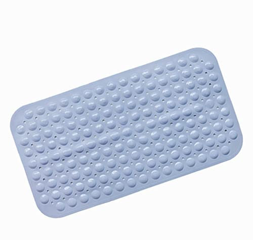 H-basics Badewannen Matte 70 x 38 cm – in Grau – Antirutsch Badewannen-Matte für Wanne und Dusche mit Saugnäpfen und Noppen für sicheren Halt