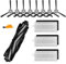 L/c 1 brosse principale, 8 brosses latérales, 3 filtres HEPA pour kit d'accessoires robotiques Hosome V701S