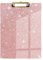 WAVEYU Acryl-Klemmbrett, glitzerndes rosa Klemmbrett für Frauen und Mädchen, Stardard Briefgröße Klemmbrett mit niedrigem Profil, Goldclip, entworfen für Klassenzimmer, Schule und Büro, A4-Größe 31,8