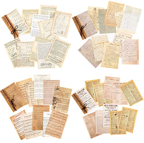 240 blatt Vintage Scrapbook Papier Vintage Musterpapier Vintage Dekoration Bastelpapier für Reisetagebuch Scrapbooking Planer DIY Album Papier Handwerk Schneiden Collage Stationäre Sammlung