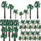 Woohome 30 Stück Palm Baum Modell Modellbau Bäume Miniatur Palme Kunststoff, Mini Palme Kokosnuss Kunststoff für DIY Landschaft Gartendeko, Modelllandschaft