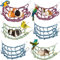 Berlune 6 Stück Ratten-Kletternetz, Spielzeug, kleine Tierhängematte, Hamsterbrücke, bunte Vogelleiter, kleine Tiere, Baumwollseil, Brücke, Haustier, Ratten, Lebensraum, Dekoration und Spielen