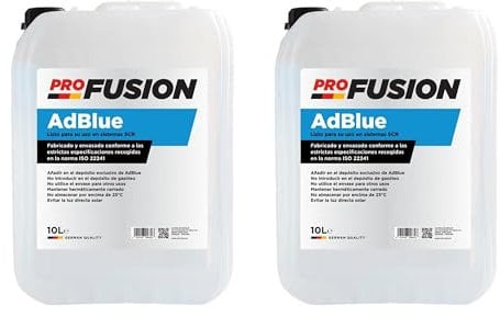 ProFusion Adblue con Cánula con Rosca - Solución Urea para SCR Tratamiento de Gases de Escape para Automóviles y Camiones 20 litros