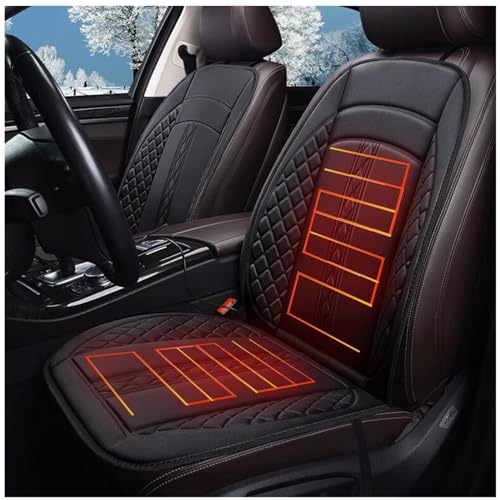 BesBet Sitzheizung Auto, Schnelle Erwärmung 12v Beheizbares Sitzkissen Auto Universell Warm Auto Sitzheizung,Beheizbare Auflage,12v Passend für Fahrersitz,F-2Packung