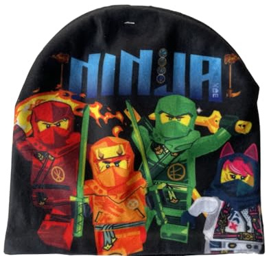 LEGO Ninjago Beanie Mütze (DE/NL/SE/PL, Numerisch, 52, schwarz)