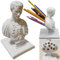 BLOOOK Dekofiguren Statuen,Julius Caesar Skulptur Deco,Als Pen Holder,Stift Halter,Make-up Pinsel Halterung,Stifte Organizer Moderne Raum Deko,Büro Organizer Schreibtisch
