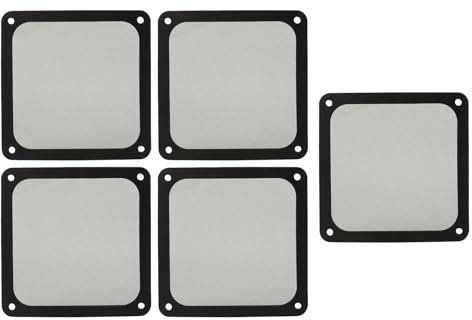 140mm PC-Lüfters Taub Filter Geflecht, 5 Stück Leistungs Starke Wärme Ableitung Nylon-PC-Chassis-Lüfter-Staub-Filter-Maschen-Netz Abdeckung für Computer-Gehäuse-Netzteil (BLACK)