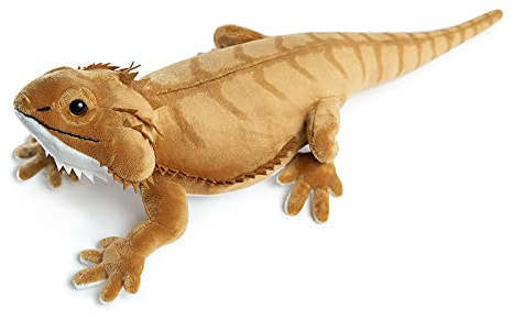 Tiny Heart Eidechse Plüsch Stofftier realistisches Eidechse Echse Plüschtier krabbelndes Haustier schönes Tier niedliche und weiche Geschenke Plüsch Eidechse für Kinder Spielzeug braun 18”