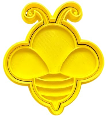 The Cookie Cutter Hub Spring Bee Cookie Cutter and Matching Embosser for Cookies Biscuits Clay Baking Decoration