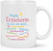 Joymaking Dankeschön Geschenke für Erzieherin Abschiedsgeschenk Kaffee Tasse - Meine Erzieherin ist soo viel mehr - Erzieherin Geschenk zum Abschied Kindergarten Abschiedsgeschenk, 320ml Weiß