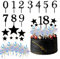 Number Cake Topper,0-9 Geburtstagstorte Topper,0 1 2 3 4 0 6 7 8 9 Kuchen Topper Dekoration,kuchen deko mädchen,torten deko für jungs,cake topper happy birthday,tortendeko Schwarz