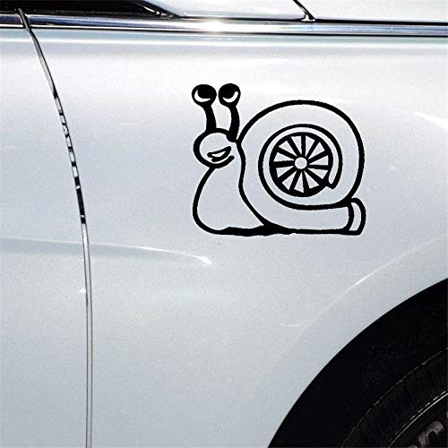 FASTLATE Print Aufkleber Geschenke Lustig 14CM * 11,9 cm Turbo Snail Kompressor Boost Turbolader Auto Aufkleber Vinyl Aufkleber Schwarz Silber(2-teilig)