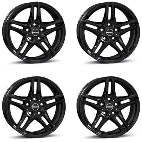 4x Borbet Felgen XR 7.5x17 ET45 5x112 black glossy kompatibel mit Mini Cabrio Clubman Cooper Mini Cooper SE Countryman One