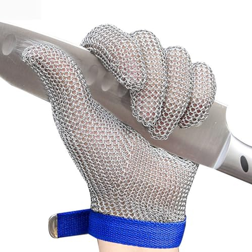 ARHEORMUH 2pcs Desktop Saw Cut Resistant Mandolin Gloves, Adjustable Nylon Wristband Men & Women Knife Proof Gloves(/M)