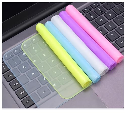 5 Funda de Teclado de Silicona, Compatibles con Portátiles de 13 a 14 Pulgadas, Impermeable