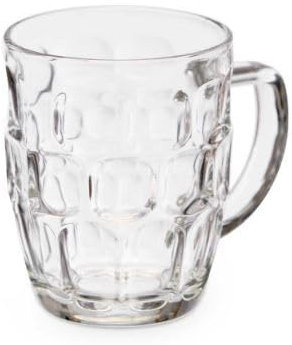 Vivalto, Juego de 6 Jarras de Cerveza con Asa, 520 ml, Cristal Transparente, Diseño Clásico