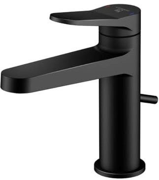 Steinberg Serie 340 Waschtischarmatur, Ausladung 126mm, mit Ablaufgarnitur, 3401000S, Farbe: Matt Black
