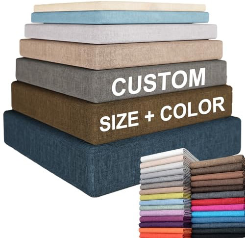 Celtty Benutzerdefinierte Bankauflagen Bankkissen, MaßGeschneiderte Waschbar Abnehmbarem Stuhlkissen Sitzkissen Bank rutschfeste Sitzbank Kissen füR Fensterbank Gartenbankauflage (Dicke: 8 cm)