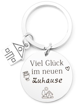 ItkFresh Einzugsgeschenke Wohnung, Geschenk zum Einzug, Einweihungsgeschenk Haus, Neues Zuhause Geschenk, Schlüselanhänger zum Einzug