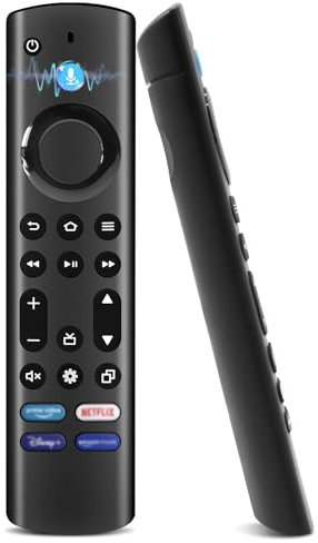 Suoxiom Ersatz Sprach 4TH Fernbedienung mit Fernbedienung Ersatz für Smart Fi-re Tvs S-tick(4k, 2nd Gen, 3rd Gen, Lite), für AMZ Smart Tvs Cube (2nd Gen, 3rd Gen)