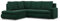 Mebligo - Ecksofa mit Schlaffunktion und 2 Bettkasten Cord - Dunkelgrün 230x89x200 (BxHxT) FORESTA - Links Eckcouch, Sofas & Couches, Couch L Form, Cauchsofa, Sofa Wohnzimmer, Ecke Sofa
