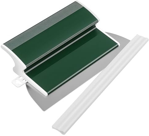 Flächenspachtel 25cm, Strapazierfähig Glättspachtel, Ergonomie Spachtel Walze, Flexibles Edelstahl Federspachtel, Austauschbar Verputzer Werkzeug, Glätter Spachtel, Flächenrakel für Putz Trockenbau