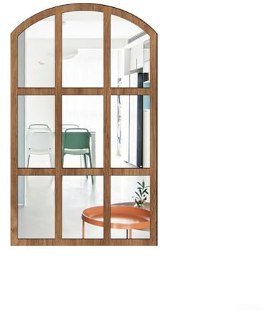 Sticker mural imitation fenêtre miroir acrylique effet mur profondeur et style dans votre maison (bois)