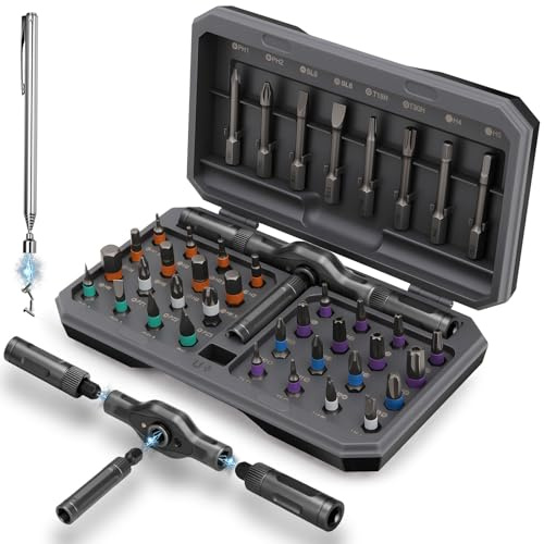 KELIN 42-in-1 Magnetisches Ratschen-Schraubendreher-Set mit Multi-S2-Stahl-Bit für Elektronik, Computer, Autoreparatur, DIY-Projekte, ideales Geschenk für Männer (Vatertag Weihnachten)